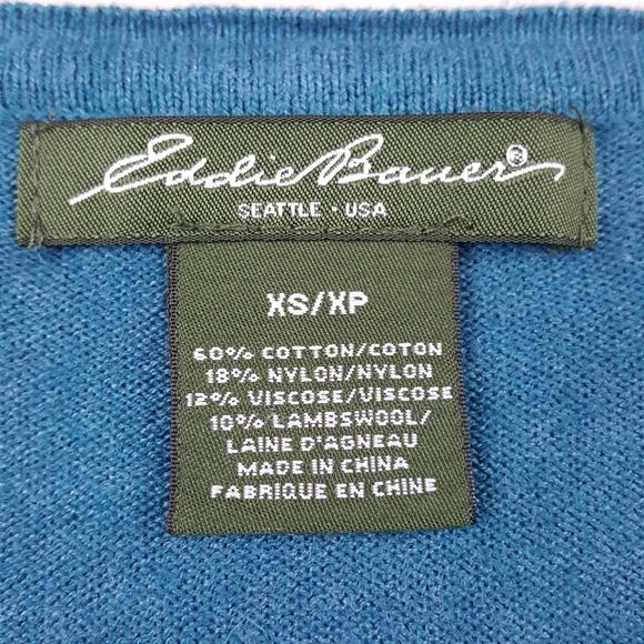Eddie Bauer Lambswool Blend V-Neck Sweater - Picture 3 of 8